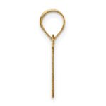 14k Polished Bubble Letter I Initial Pendant - Image 2