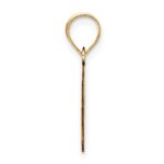 14k Polished Bubble Letter O Initial Pendant - Image 2