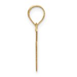 14k Polished Bubble Letter V Initial Pendant - Image 2