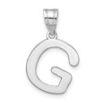 14kw Polished Bubble Letter G Initial Pendant
