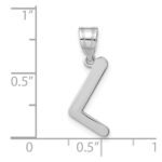14kw Polished Bubble Letter L Initial Pendant - Image 4