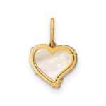 14K Polished Mother of Pearl Heart Pendant - Image 4