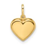 14k Polished Puffed Heart Pendant - Image 4