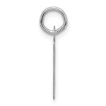 14k White Gold  Slanted Block Letter B Initial Charm - Image 2