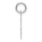 14K White Gold  Slanted Block Letter F Initial Charm - Image 2