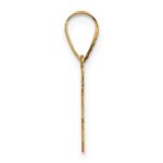 14k Polished Etched Letter G Initial Pendant - Image 2