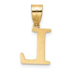14k Polished Etched Letter L Initial Pendant - Image 3