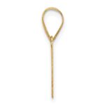 14k Polished Etched Letter N Initial Pendant - Image 2