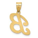 14K Script Letter B Initial Pendant - Image 3
