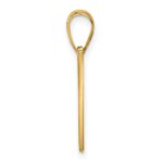 14K Script Letter V Initial Pendant - Image 2