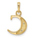 14K with Rhodium Diamond Letter C Initial Pendant - Image 3
