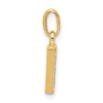 14K with Rhodium Diamond Letter V Initial Pendant - Image 2