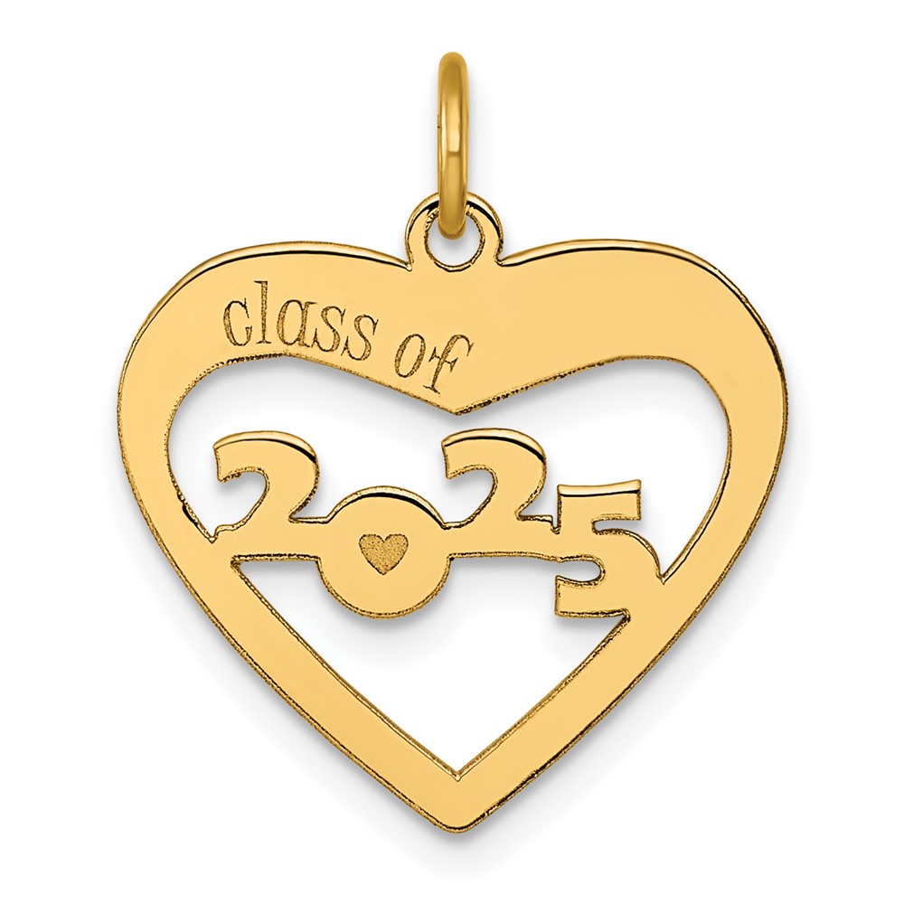 YC1543-25.jpg 14K Polished CLASS OF 2025 Cut-Out Heart Charm - Image 1