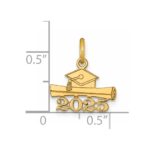 14K 2025 Graduation Cap and Diploma Charm - Image 4