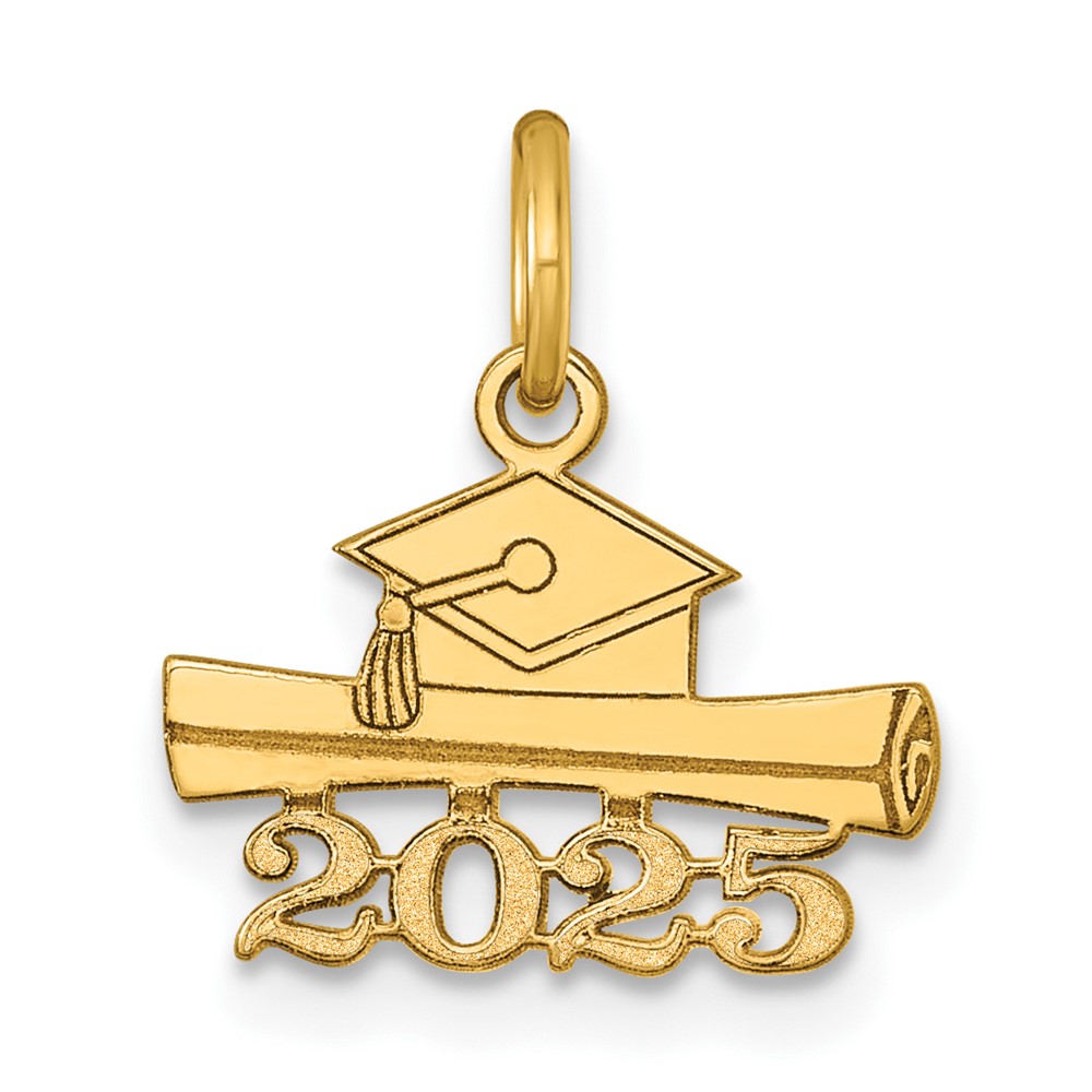 YC1550-25.jpg 14K 2025 Graduation Cap and Diploma Charm - Image 1