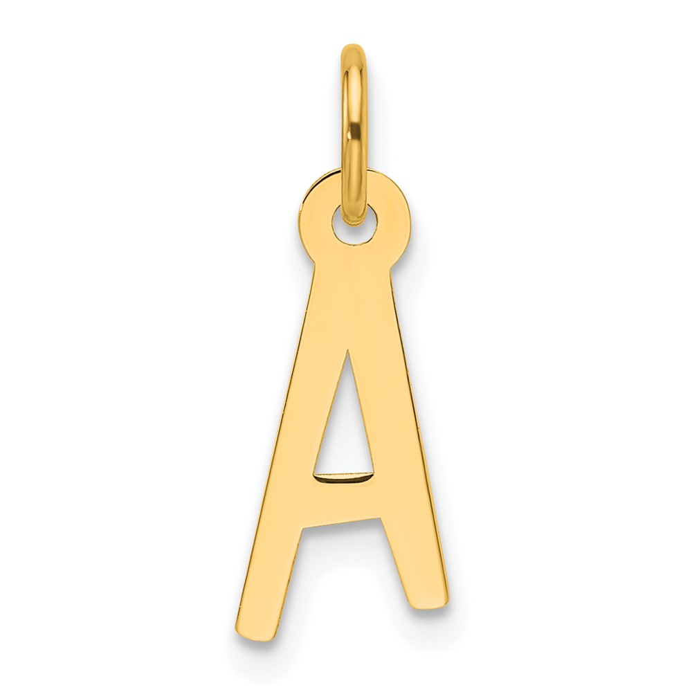 YC1552A.jpg 14k Slanted Block Letter A Initial Charm - Image 1