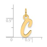 14k  Slanted Block Letter C Initial Charm - Image 4