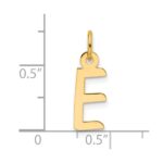 14K  Slanted Block Letter E Initial Charm - Image 4