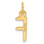 14K  Slanted Block Letter F Initial Charm - Image 3
