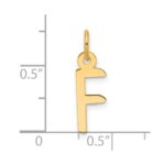 14K  Slanted Block Letter F Initial Charm - Image 4