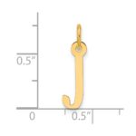 14K  Slanted Block Letter J Initial Charm - Image 4