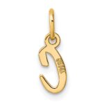 14K Small Script Letter C Initial Charm - Image 3