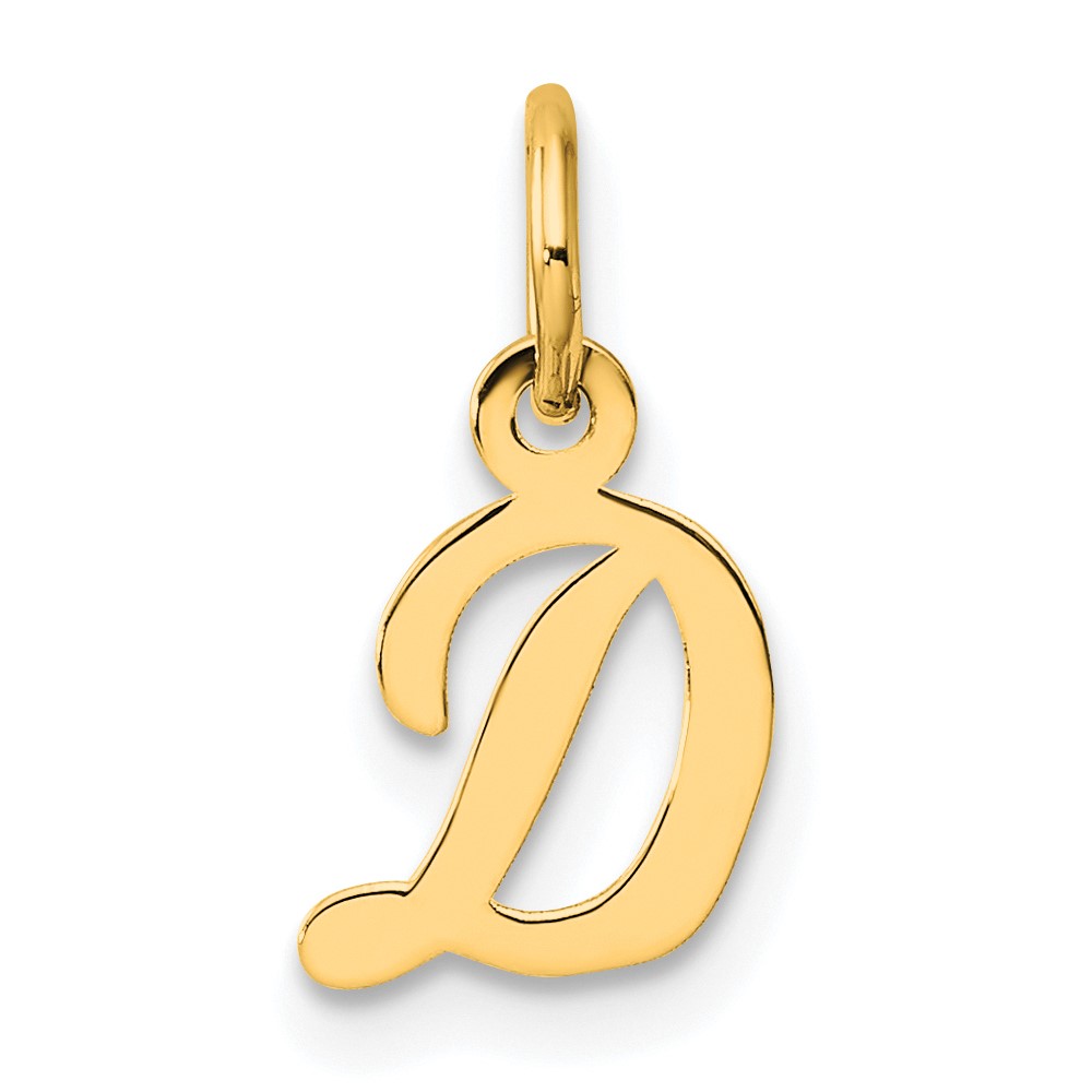 YC1553D.jpg 14K Small Script Letter D Initial Charm - Image 1