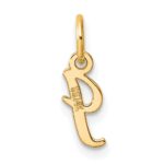 14K Small Script Letter I Initial Charm - Image 3