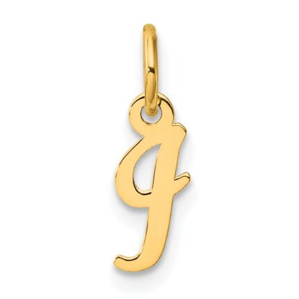 14K Small Script Letter I Initial Charm