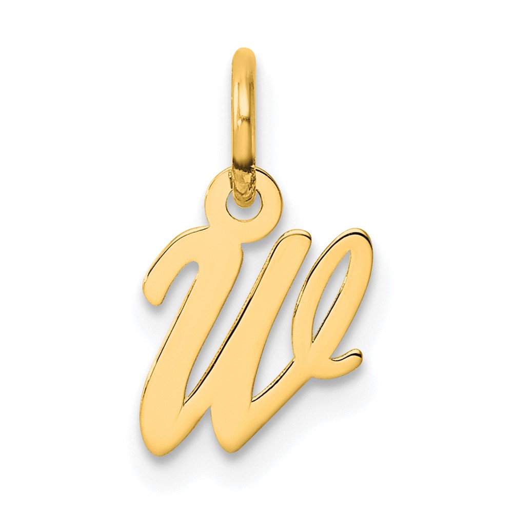 YC1553W.jpg 14K Small Script Letter W Initial Charm - Image 1