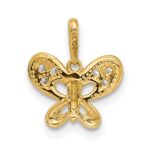 14k Polished CZ Butterfly Pendant - Image 3