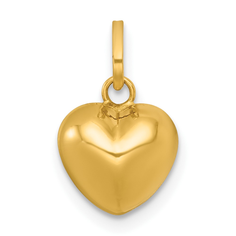 YC1601.jpg 14k Polished 3D Puffed Heart Charm Pendant - Image 1
