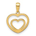 14K Polished Double Heart Pendant - Image 3