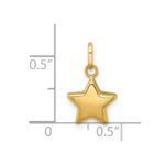 14k Polished 3-D Puffed Star Charm Pendant - Image 4