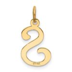14KY Script Letter S Initial Charm - Image 3