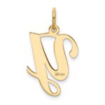 14KY Script Letter Y Initial Charm - Image 3