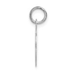 14KW White Gold Script Letter D Initial Charm - Image 2