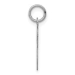 14KW White Gold Script Letter P Initial Charm - Image 2