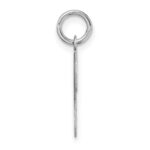 14KW White Gold Script Letter T Initial Charm - Image 2