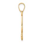 14KY Script Letter A Initial Pendant with Diamond - Image 2