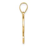 14KY Script Letter T Initial Pendant with Diamond - Image 2