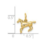14k Polished Cantering Horse Charm - Image 4
