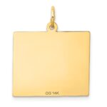 14k Sunday the First Day Engravable Calendar Pendant - Image 3