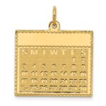 14k Friday the First Day Engravable Calendar Pendant