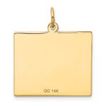 14k Friday the First Day Engravable Calendar Pendant - Image 3