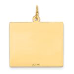 14k Saturday the First Day Engravable Calendar Pendant - Image 3