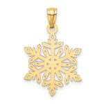 14k Diamond -Cut Snowflake Pendant - Image 3