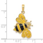 14k Enameled 3-D Bumblebee Pendant - Image 3