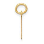 14k Small Slanted Block Letter E Initial Charm - Image 2