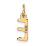 14k Small Slanted Block Letter E Initial Charm - Image 3